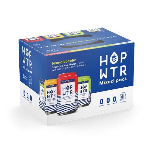 HOP WTR - Sparkling Hop Water - Variety Pack 12 Pack - NA Beer...