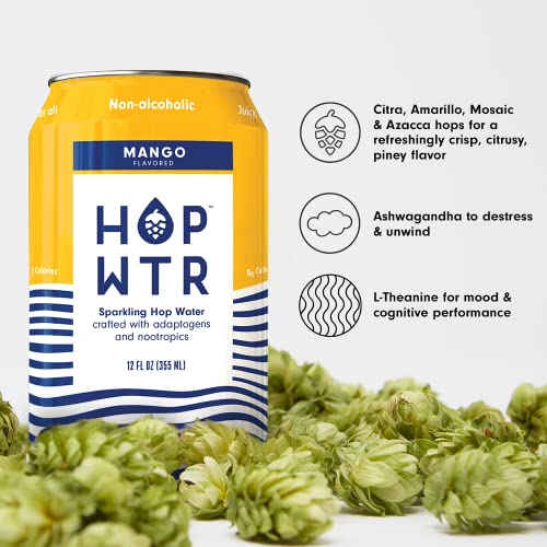 HOP WTR - Sparkling Hop Water - Variety Pack 12 Pack - NA Beer...