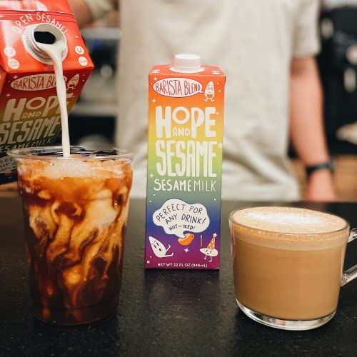 Hope and Sesame Barista Blend Sesame Milk 32oz carton, 6-pack ...