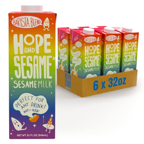 Hope and Sesame Barista Blend Sesame Milk 32oz carton, 6-pack ...