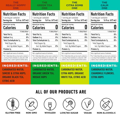 Hoplark Sparkling Hoptea - The Core Mixed Pack 12, 16Oz Cans -