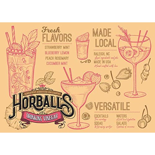 Horballs Drinking Vinegar - Blueberry Lemon Shrub - Handcrafted