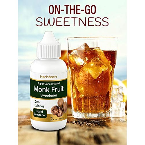 Monkfruit Sweetener Drops | 2 Fl Oz | Zero Calorie Sugar Substit