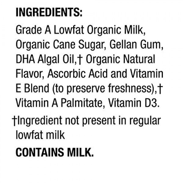 Horizon Organic, Low Fat Milk with DHA Omega-3, Vanilla, 8-Oz As...