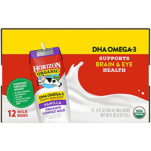 Horizon Organic, Low Fat Milk With Dha Omega-3, Vanilla, 8-Oz As