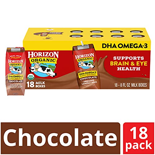 Horizon Organic, Lowfat Organic Milk Box With Dha Omega-3, Choco