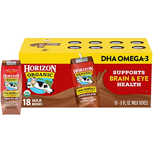 Horizon Organic, Lowfat Organic Milk Box With Dha Omega-3, Choco