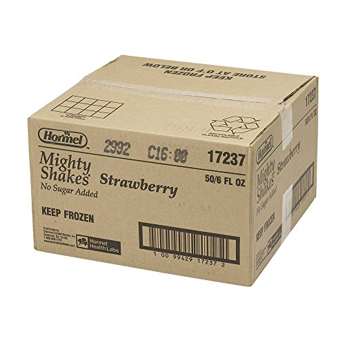 Mightyshakes No Sugar Added Strawberry Shake Beverage, 6 Ounce -