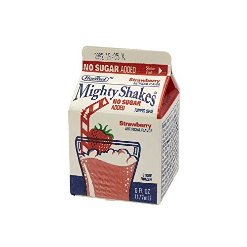 Mightyshakes No Sugar Added Strawberry Shake Beverage, 6 Ounce -