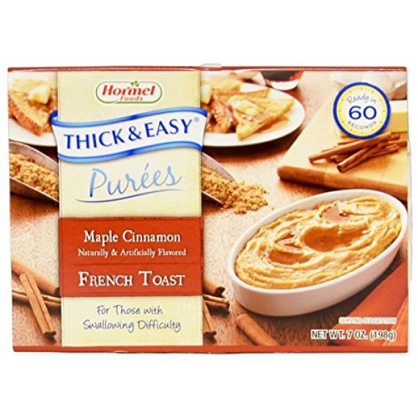 Thick and Easy Puree Maple Cinnamon French Toast, 7 Ounce -- 7 p...