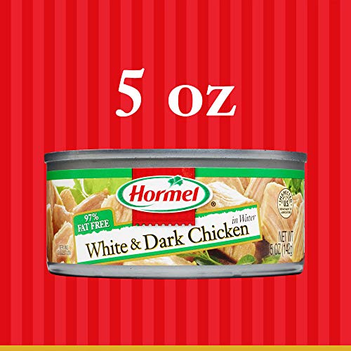 Hormel Canned White And Dark Chunk Chicken, 5 Ounce Pack Of 12