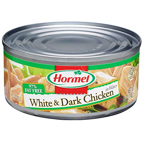 Hormel Canned White And Dark Chunk Chicken, 5 Ounce Pack Of 12