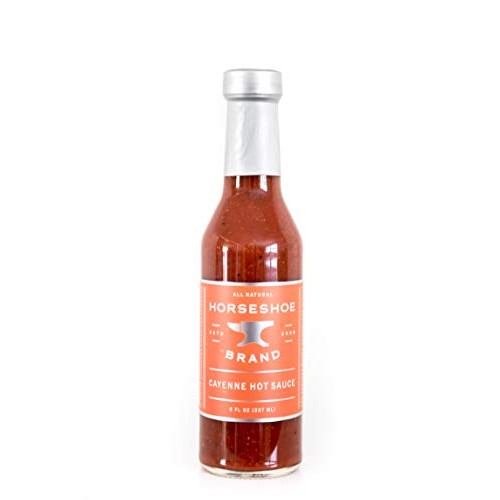 Horseshoe Brand Cayenne Hot Sauce, Louisiana Style Hot Sauce, 8