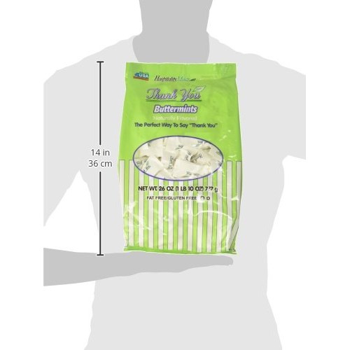 Hospitality Mints Buttermints, Individually Wrapped Mints With T