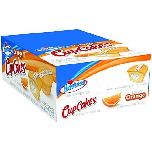 Hostess Cupcakes, Orange, 3.38 Ounce 6 Count