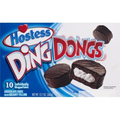 Hostess Ding Dongs - Chocolate Cake With Creamy Filling -10Ct,