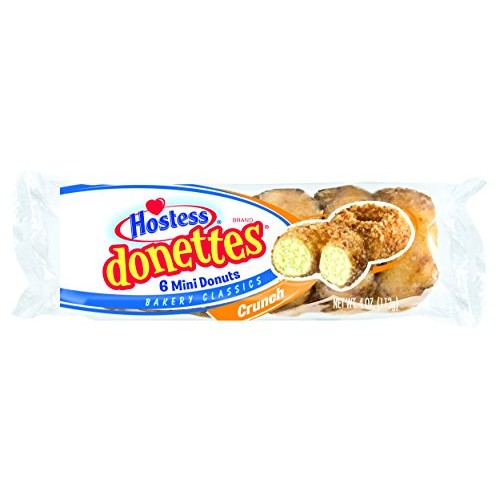 Hostess Donettes Mini Donuts, Crunch, 4 Ounce, 10 Count
