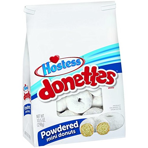 Hostess Donettes Mini Donuts, Powdered, 10.5 Ounce Pack Of 6