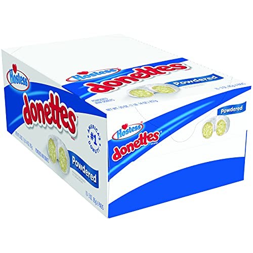 Hostess Donettes Mini Donuts, Powdered, 10 Count