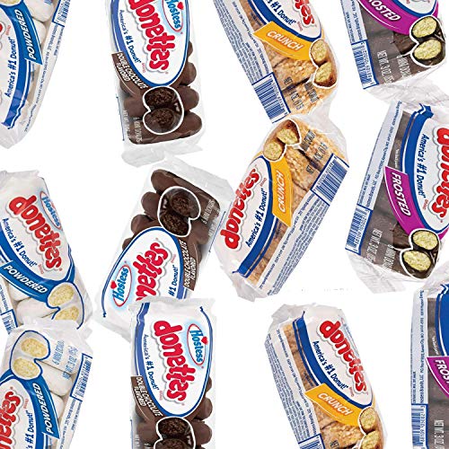 Hostess Donettes Variety Pack | Powdered, Frosted, Double Chocol