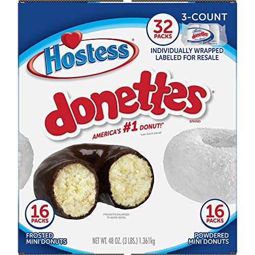 Hostess Mini Powered Donettes And Frosted Chocolate Mini Donette