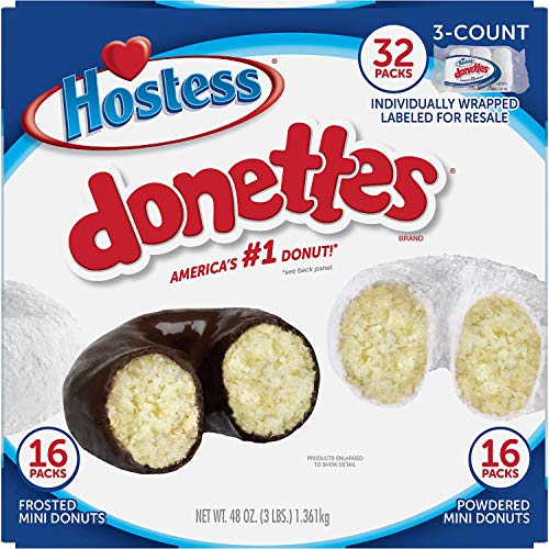 Hostess Mini Powered Donettes And Frosted Chocolate Mini Donette