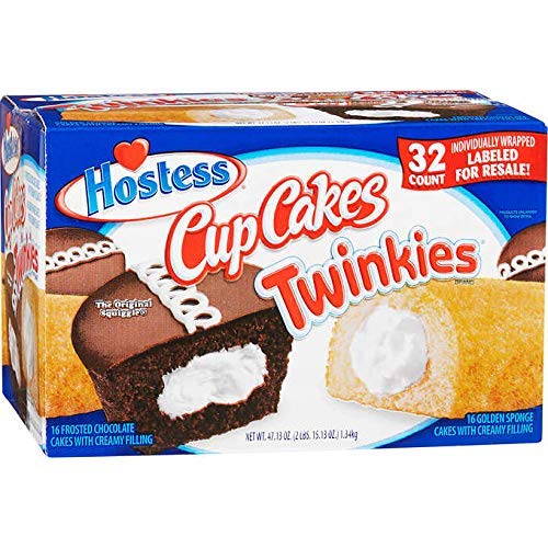 Hostess Twinkies &Amp; Cupcakes 16 Twinkies &Amp; 16 Cupcakes, Individ