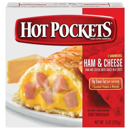 Hot Pockets Ham &Amp; Cheese, 2-Count, 9-Ounce Boxes Pack Of 8