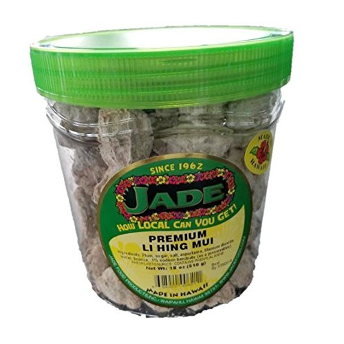 Jade Premium Li Hing Mui Dried Plum Large 17 Oz Jar