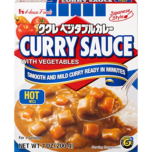 House Foods Curry Sauce with Vegetables, Hot, 7 Ounce Boxes Pac...