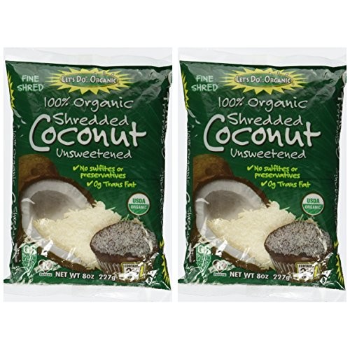 Lets Do Organic Coconut Finely Shredded Flakes Unsweetened -- 8