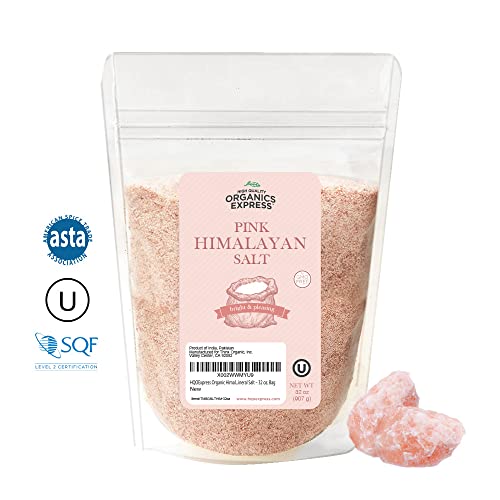 HQOExpress Himalayan Pink Salt – Non GMO, Kosher, Coarse Natural...