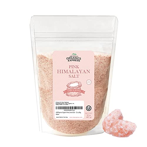 HQOExpress Himalayan Pink Salt – Non GMO, Kosher, Coarse Natural...