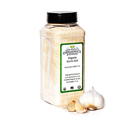 Hqoexpress | Organic Garlic Salt | 35 Oz. Chef Jar