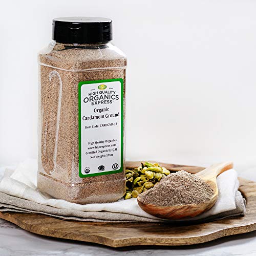 Hqoexpress | Organic Ground Cardamom | 19 Oz. Chef Jar