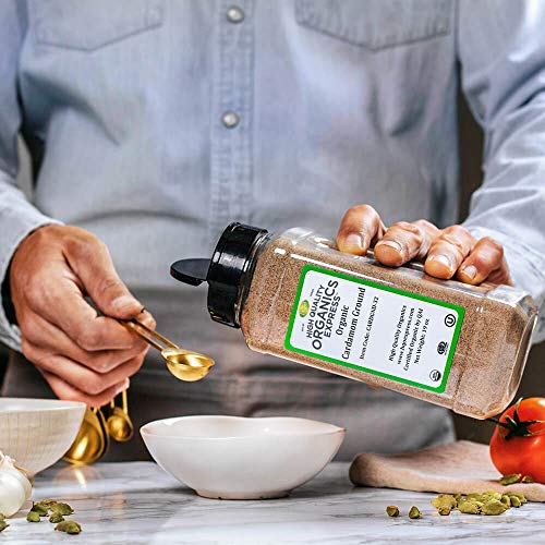 Hqoexpress | Organic Ground Cardamom | 19 Oz. Chef Jar