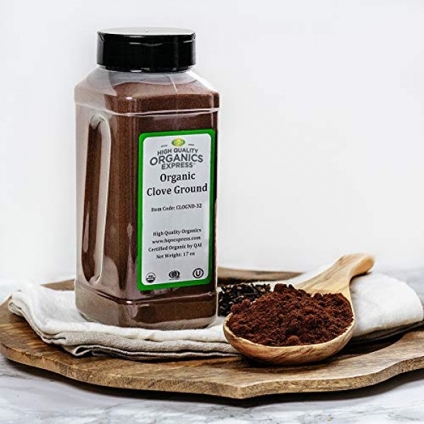 HQOExpress | Organic Ground Clove | 17 oz. Chef Jar