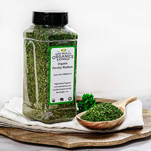 Hqoexpress | Organic Parsley Leaf | 4 Oz. Chef Jar