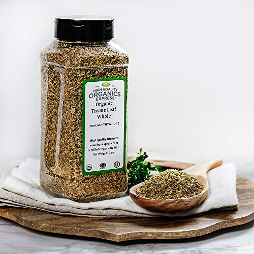 Hqoexpress | Organic Thyme Leaf | 7 Oz. Chef Jar