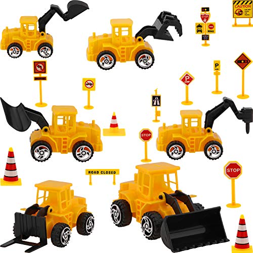 Hsei Construction Vehicle Cake Decoration Set, Include 6 Pieces