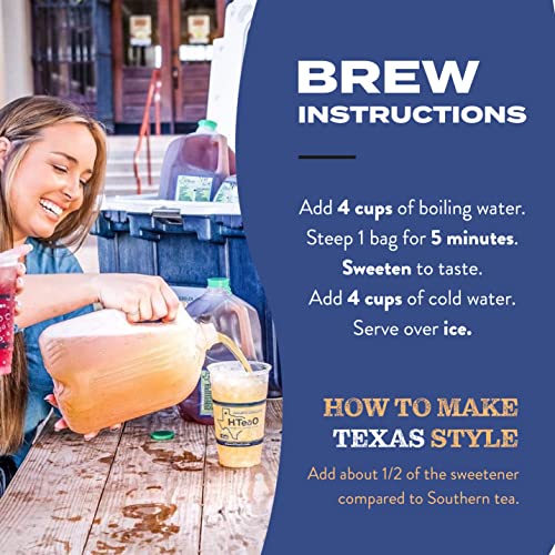 HTeaO Iced Tea Sachets Georgia Peach Black Tea, 4 Gallons Per ...