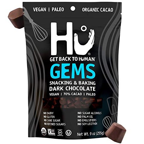Hu Gems Chocolate Vegan Snacks | Paleo, Gluten Free Dark Chocola