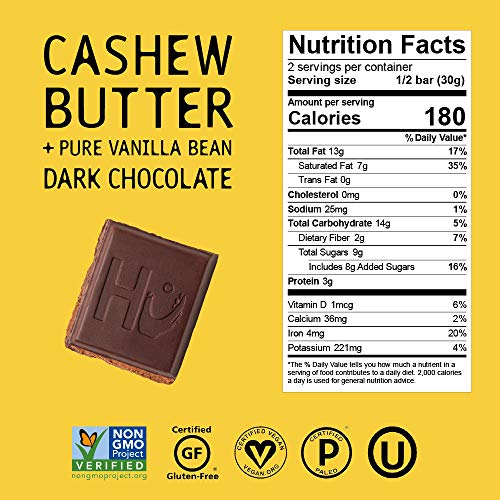 Hu Chocolate Bars | 12 Pack Cashew Butter Vanilla Bean Chocolate
