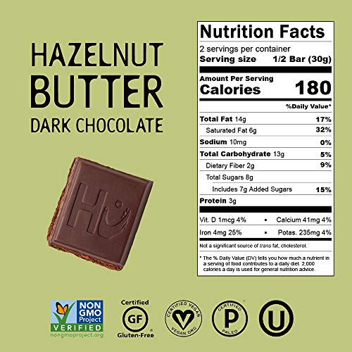 Hu Chocolate Bars | 12 Pack Hazelnut Butter Chocolate | Natural
