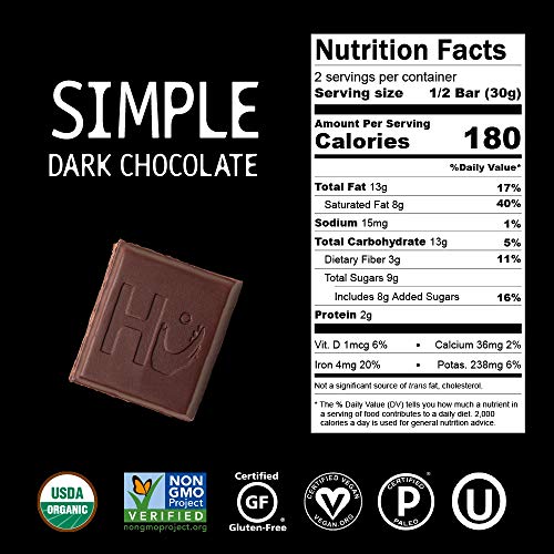 Hu Chocolate Bars | 4 Pack Simple Chocolate | Natural Organic Ve