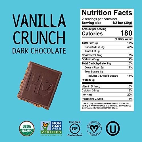Hu Chocolate Bars | 4 Pack Vanilla Crunch Chocolate | Natural Or