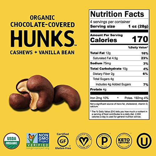 Hu Hunks Vegan Chocolate Covered Cashews And Vanilla Bean | 2 Pa