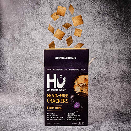 Hu Paleo Vegan Crackers | Everything 2 Pack | Keto Friendly, Glu
