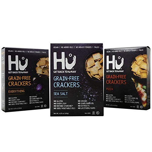 Hu Paleo Vegan Crackers | Variety 3 Pack | Keto Friendly, Gluten