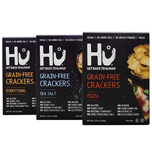 Hu Paleo Vegan Crackers | Variety 3 Pack | Keto Friendly, Gluten
